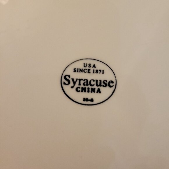 Vintage Syracuse China Plate With Swirl Design 11.5" Diameter Ceramic Decorative - Picture 3 of 4